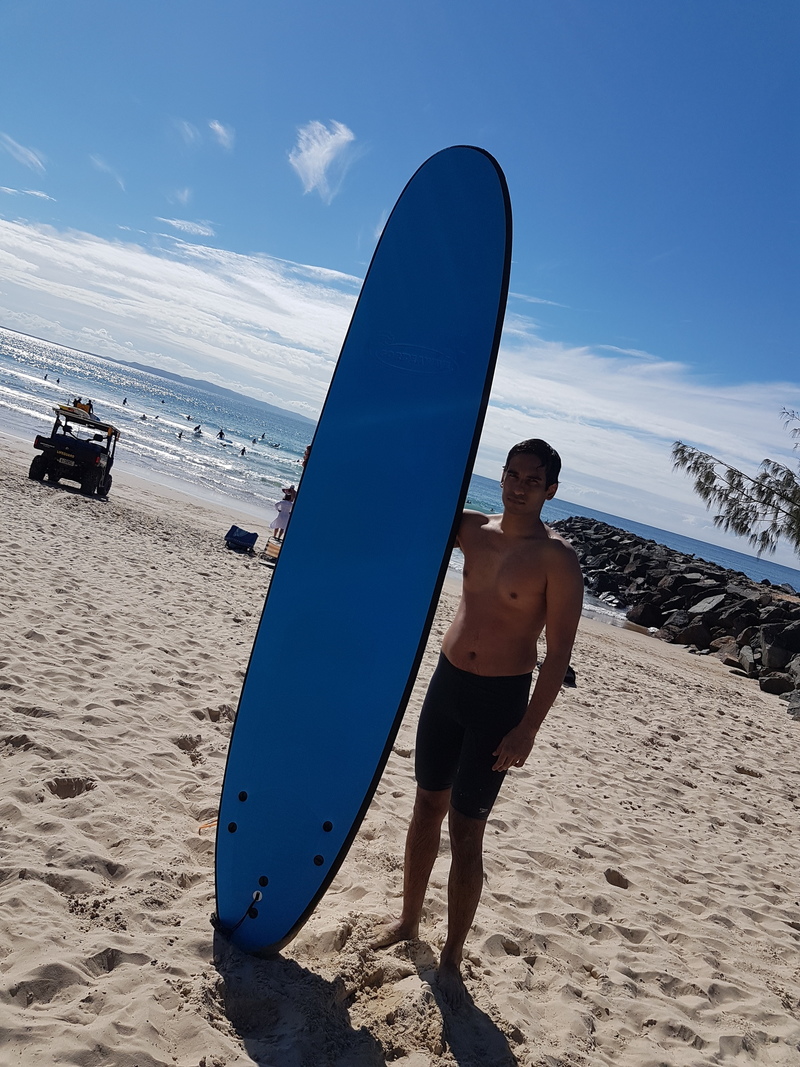 Surfing; Noosa beach